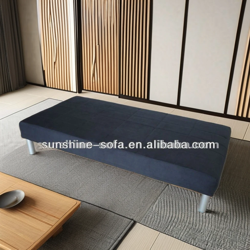 Modern Japan Tatami Single Sofa Bed Living Room Furniture Wood Flat Pack Two Guests Leisure Guest Floor Guest Leisure Fabric