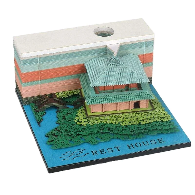 Customized Merry Christmas DIY 3D Memo Note Pad Note Paper Art Building Block