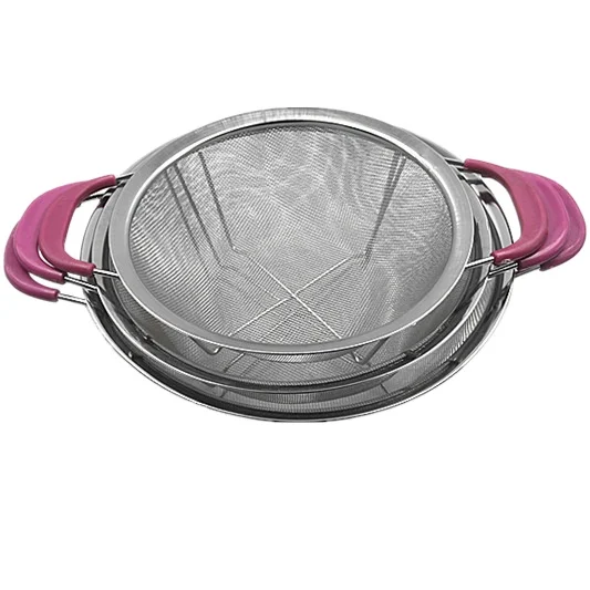 New High-end Listing Pot Set Stainless Steel Strainer Mesh Filter Kitchen Basket