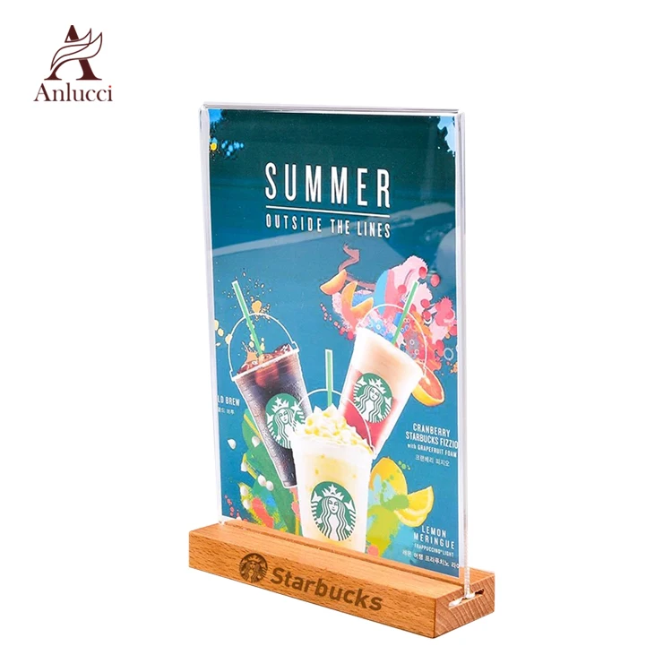 
Log Base Strong Magnetic Acrylic Menu Price Crystal Wine Table A4 A5 A6 Acrylic Display Stand 