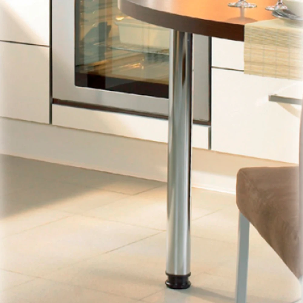 Contemporary height adjustable chrome plated metal furniture cabinet table legs