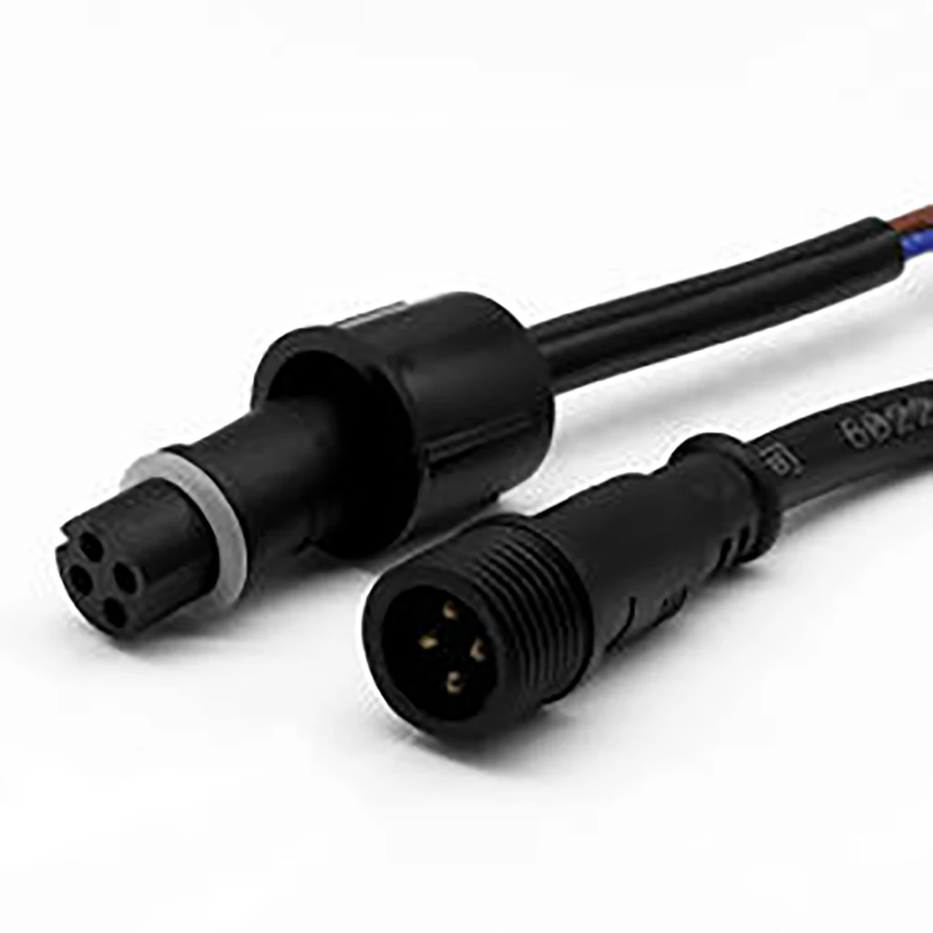 IP67 Male Female Electrical Equipment Terminals Custom length Extension cable 3pin 4pin M24 Waterproof cable