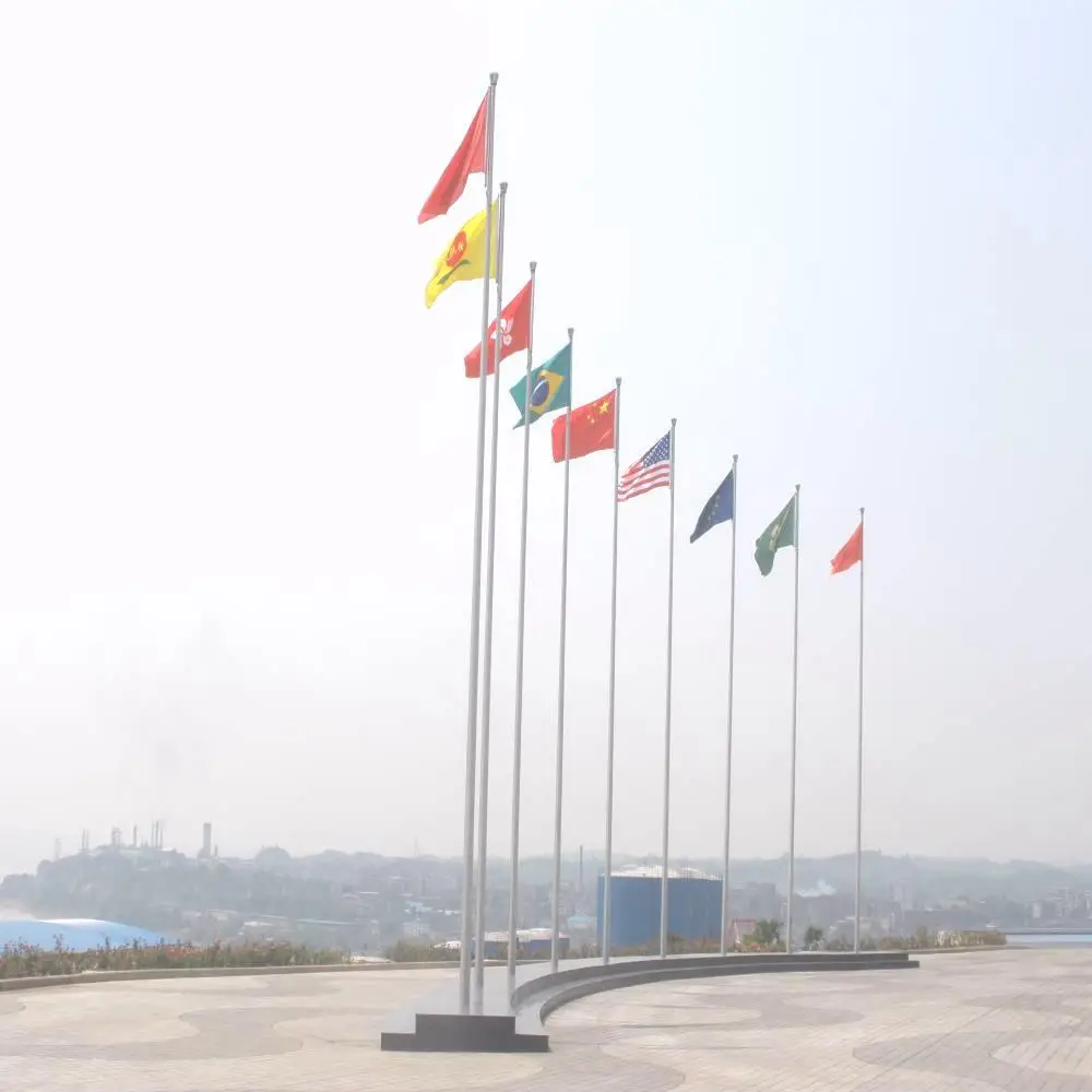 High Strength Gold Titanium Stainless Steel 304 /316 Flag Pole 20 Feet