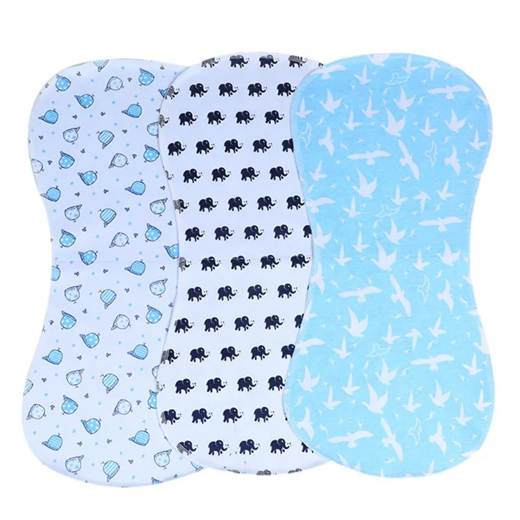 
Amazon hot selling 4 pack of baby burp cloths 3 layers extra soft waterproof absorbent burp cloths 