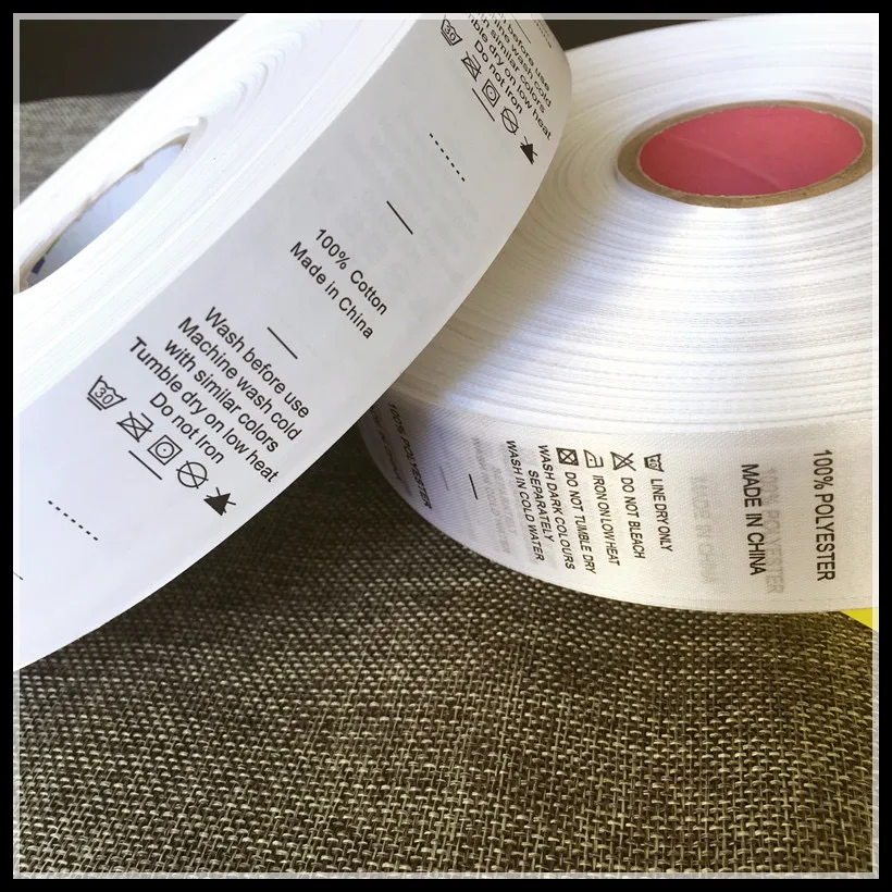 China Wholesale Clothing Custom Wash Care Labels