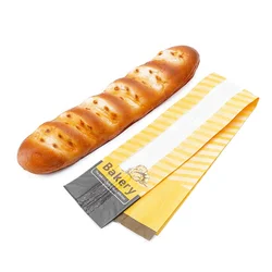 Wholesale High Quality Food Bags Baguette French Caterpillar Bread Bakery Paper Flat Bag