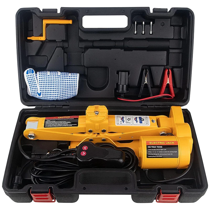 3 тонны/6600 фунтов 12 В Электрический автоматический домкрат с двойными седлами и дистанционным управлением для замены шин чрезвычайных ситуаций на дорогах