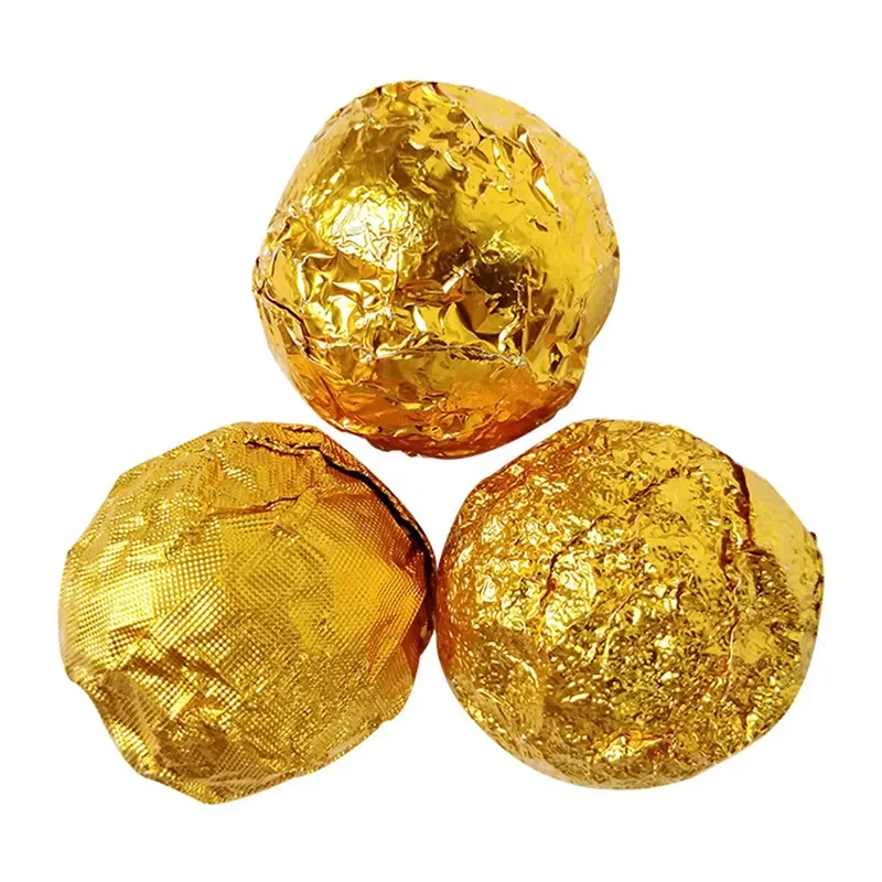 8*8cm 1100 1060 1050 Color Tin Foil Chocolate Packaging Golden Aluminum Foil Paper Aluminum Foil Sesame Balls