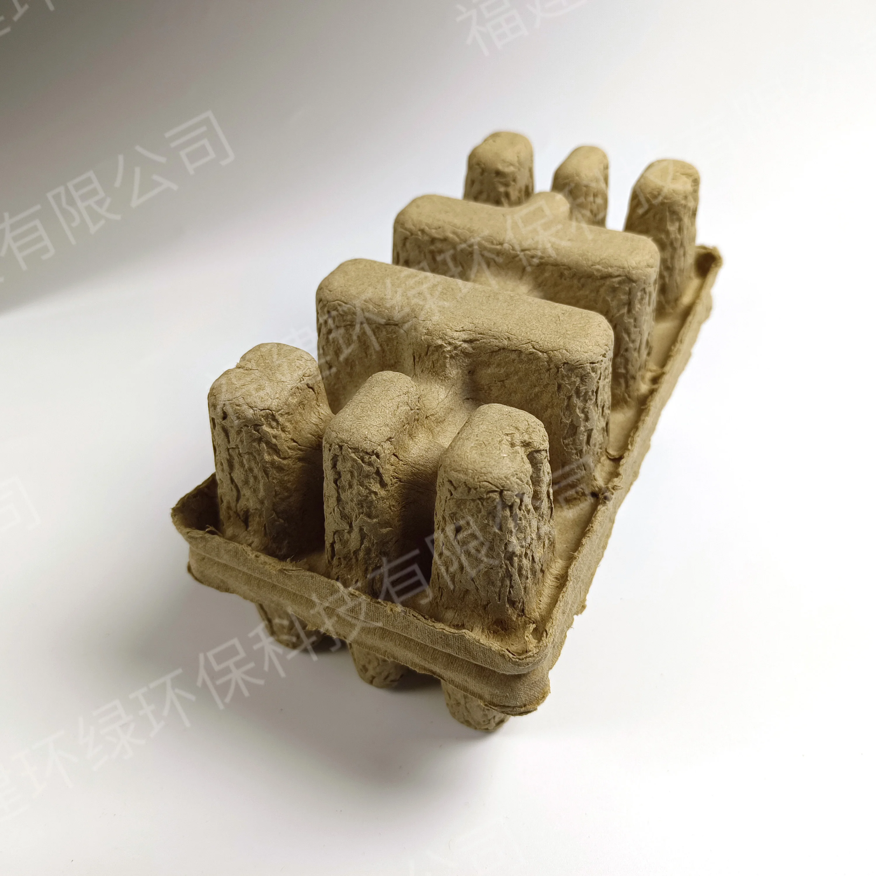 Recyclable pulp wine tray With Molded Paper Pulp Wine Bottle Jam bottle Glass bottle Packaging Tray Shippers