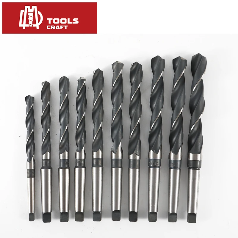 Equal Handle Twist Drill Bits 10 DIN345 High Speed Steel OEM DM Straight Drilling Holes in Metal Material, Wood Hss Step Drill