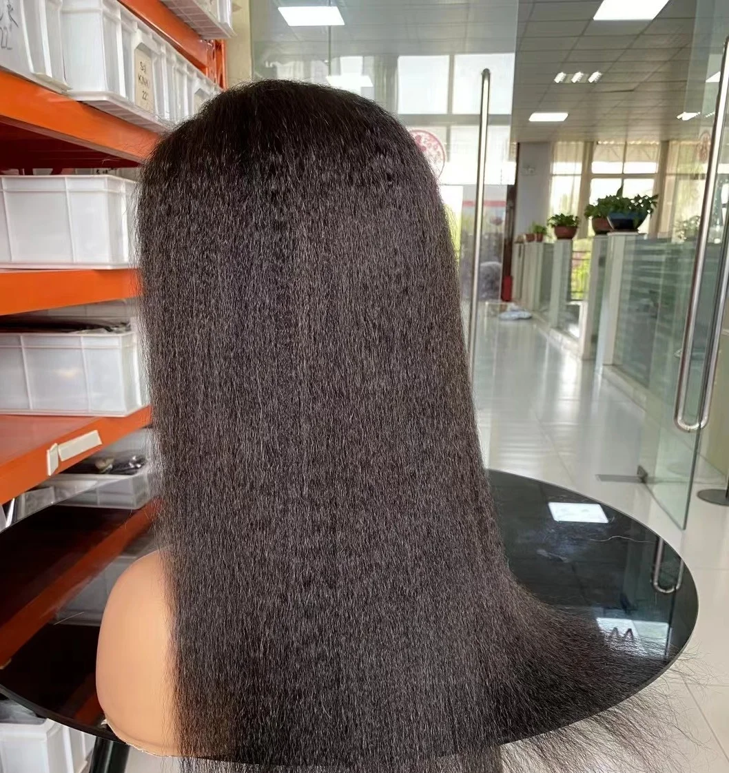 Wholesale 4C Edges Natural Hairline Wig Kinky Straight HD Lace Front Human Hair Wigs With Curly Baby Hair Lace Frontal Wig