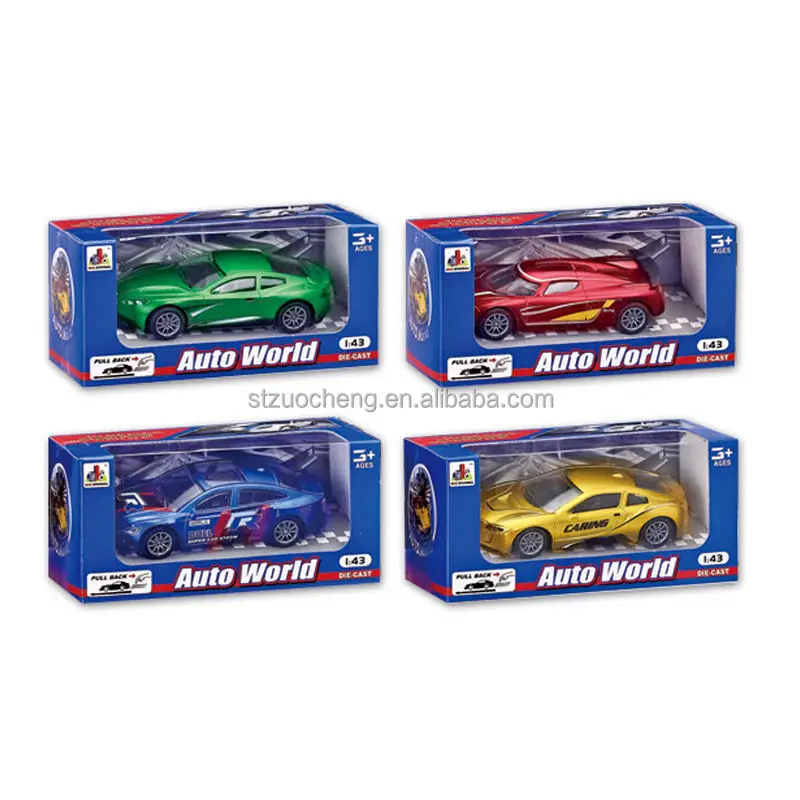 Wholesale escala 1:43 model cars diecast Mini Alloy Racing Pull-back Vehicle Model Car For Kids