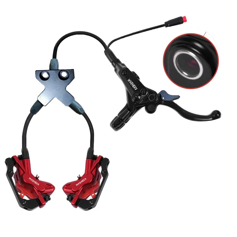 OEM  Bike HB680 4 piston hydraulic brake with parking function three wheel electric scooter brake electric three wheel bicycle