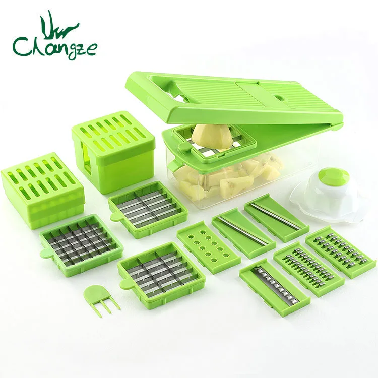 Multi-function Plastic Slicer Upgraded 10 Blades Slicer Manual Vegetable Cutter Salad Maker Potato Onion Carrot Cutter