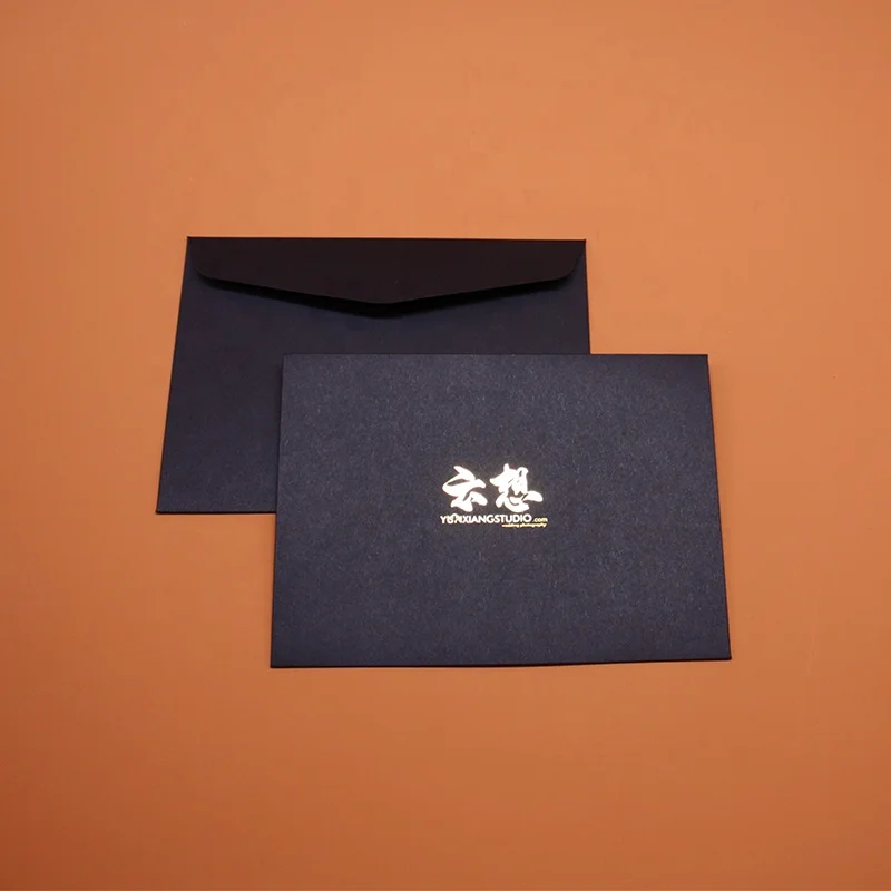 Конверт из крафтовой бумаги для деловой почты на заказ пригласительная карточка DL C4 A4 A5 белая переработанная Складная квадратная мини-фольга золотистого цвета