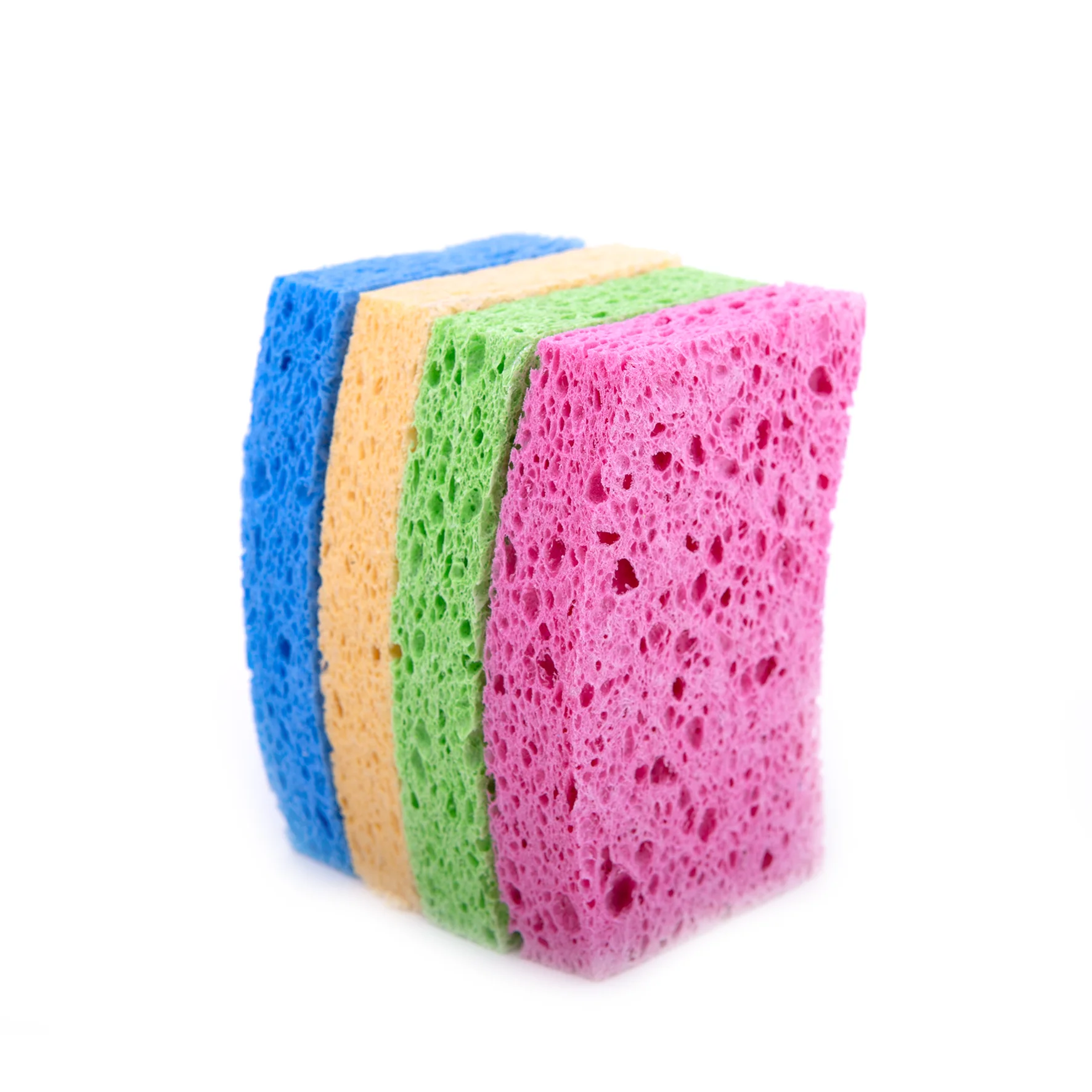 DH-A5-12 Custom natural vegetable cellulose cleaning thin sponge for kitchen sink