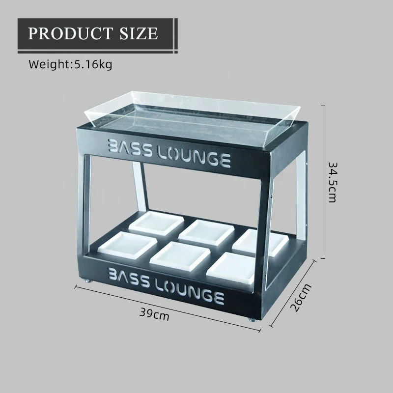 factory manufacturer Custom wholesale serving trays Luminous LED Lighting decorative For bar KTV Night Club