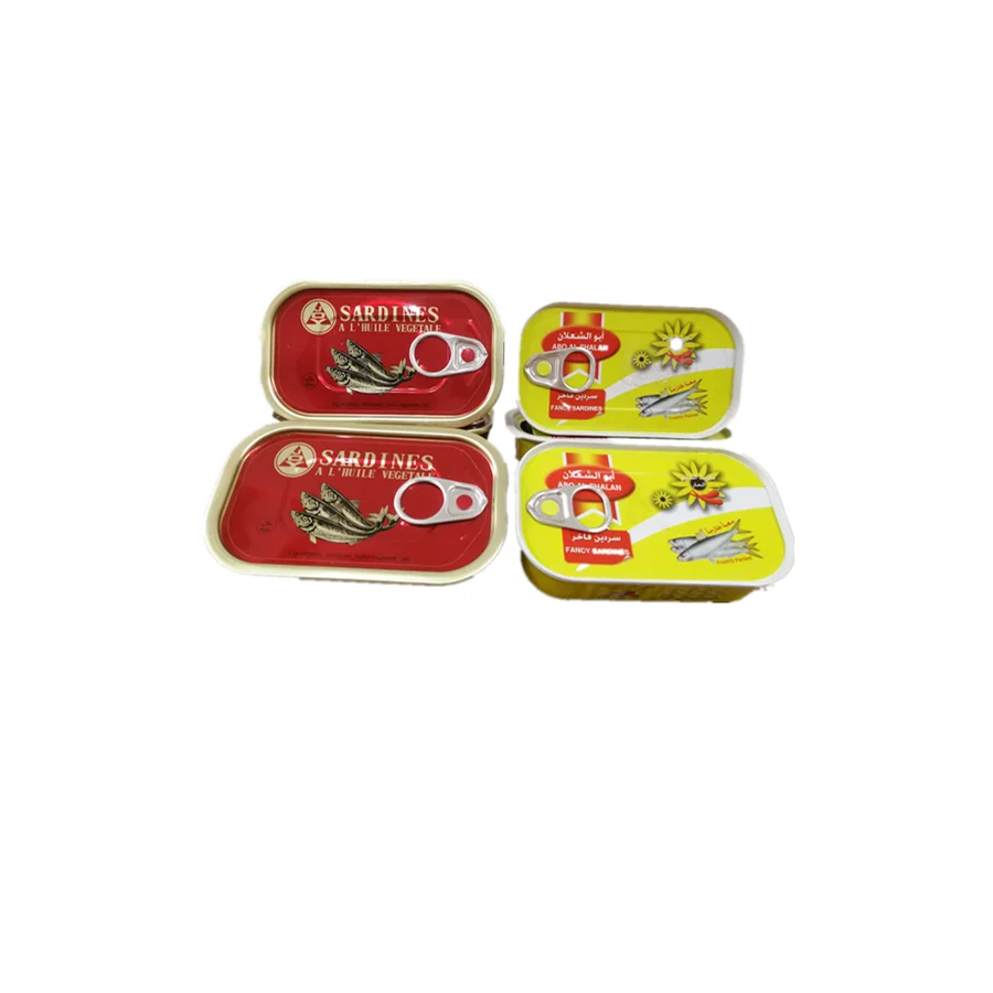
good quality oval Canned sardine tin can from morocco 