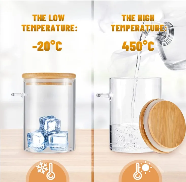 Лидер продаж стеклянная банка IKOO с широким горловым горлом боросиликатная кухонная для хранения набор стеклянных банок из боросиликатного материала кухни