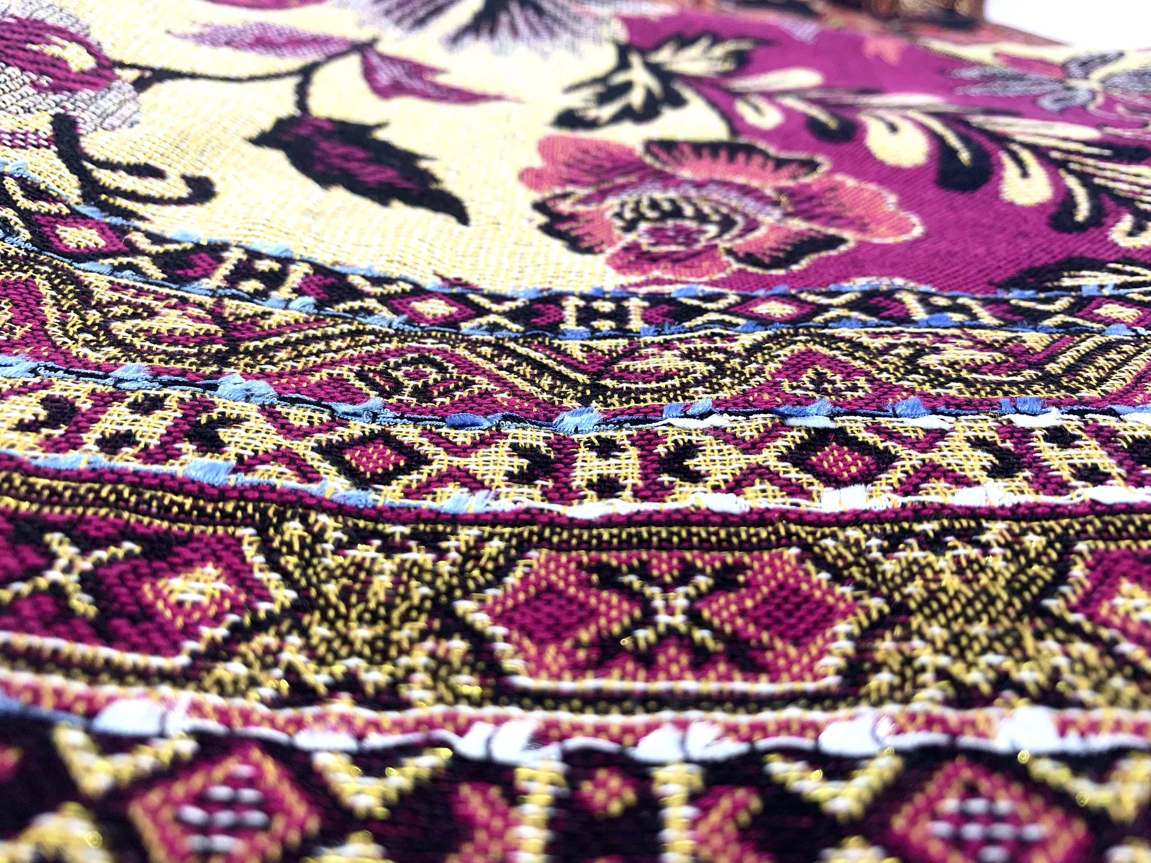 
High quality pashmina scarf wholesale winter jacquard weave customer scarf flowers shawl 