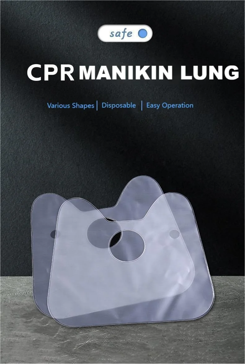 Professional Disposable CPR Face Shield Lung Bags for Training CPR Manikins