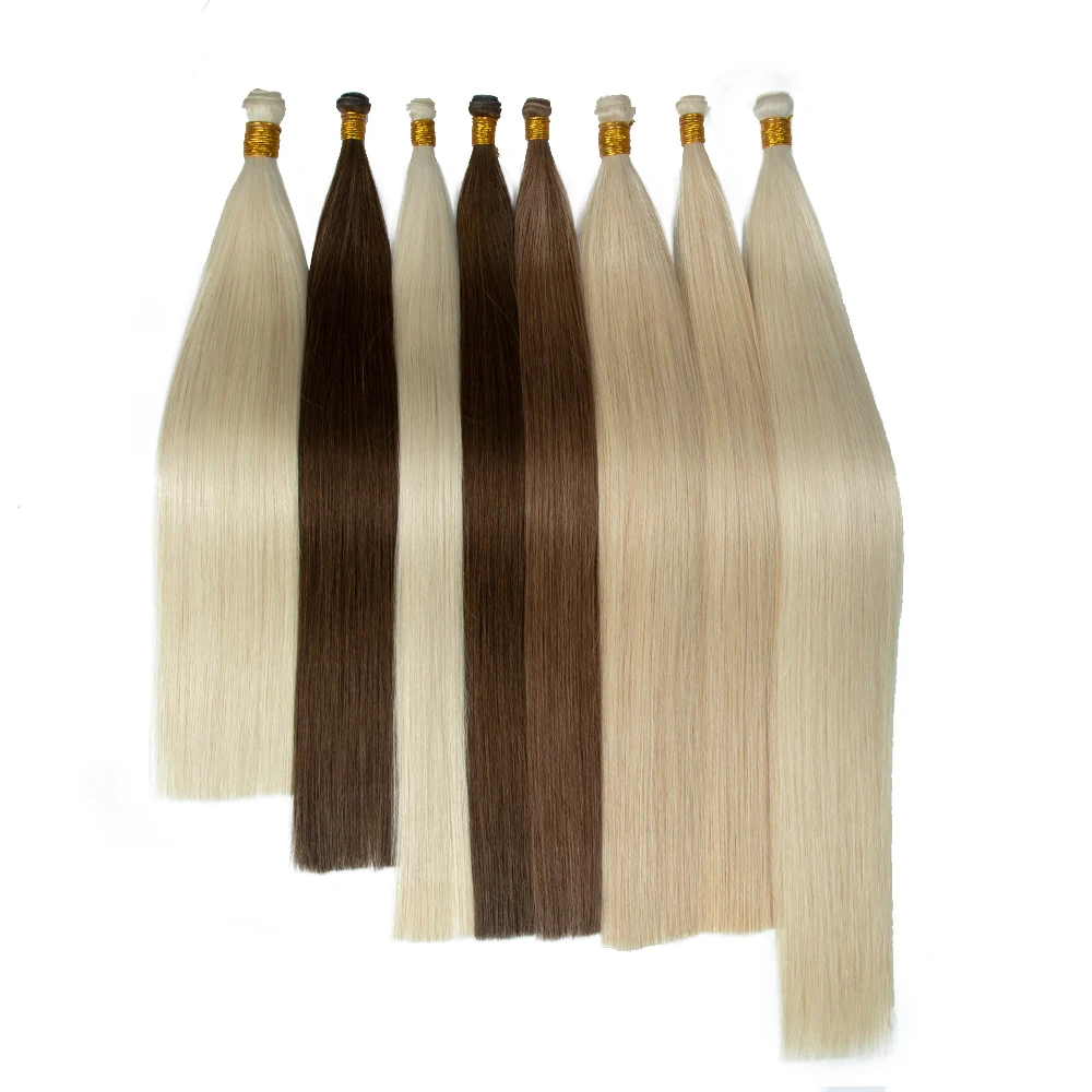 Super High Quality 100% Raw Genius Weft Hair Extensions 12A Double Drawn Virgin Genius Weft