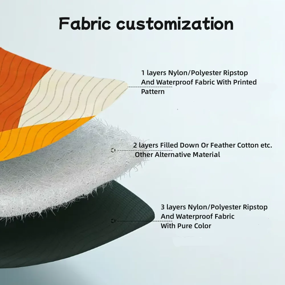 Top Quality Waterproof Lightweight Packable Puffy Outdoor Camping Hiking Travel Waterproof Nylon Down Alternative Blanket