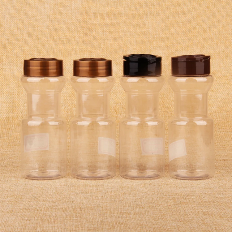 Wholesale  PET Plastic Spice Jars Little  Cheap Bottle Jar with Shaker lid 100 ml - 500 ml