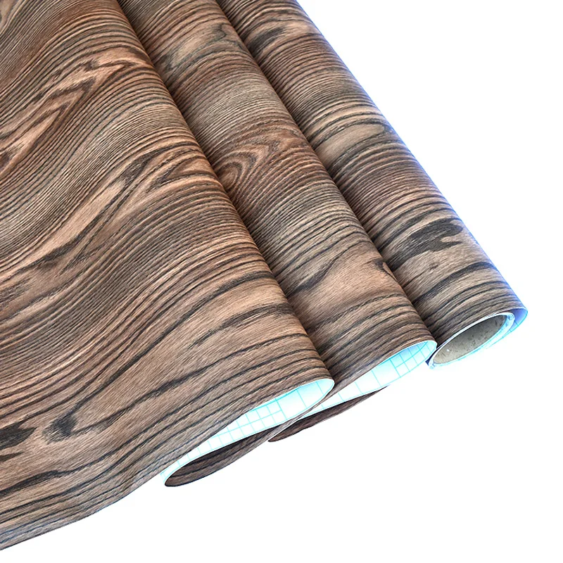 Пленка из древесного зерна самоклеящаяся декоративная пленка с клеевой очисткой и клейкой виниловой пленкой