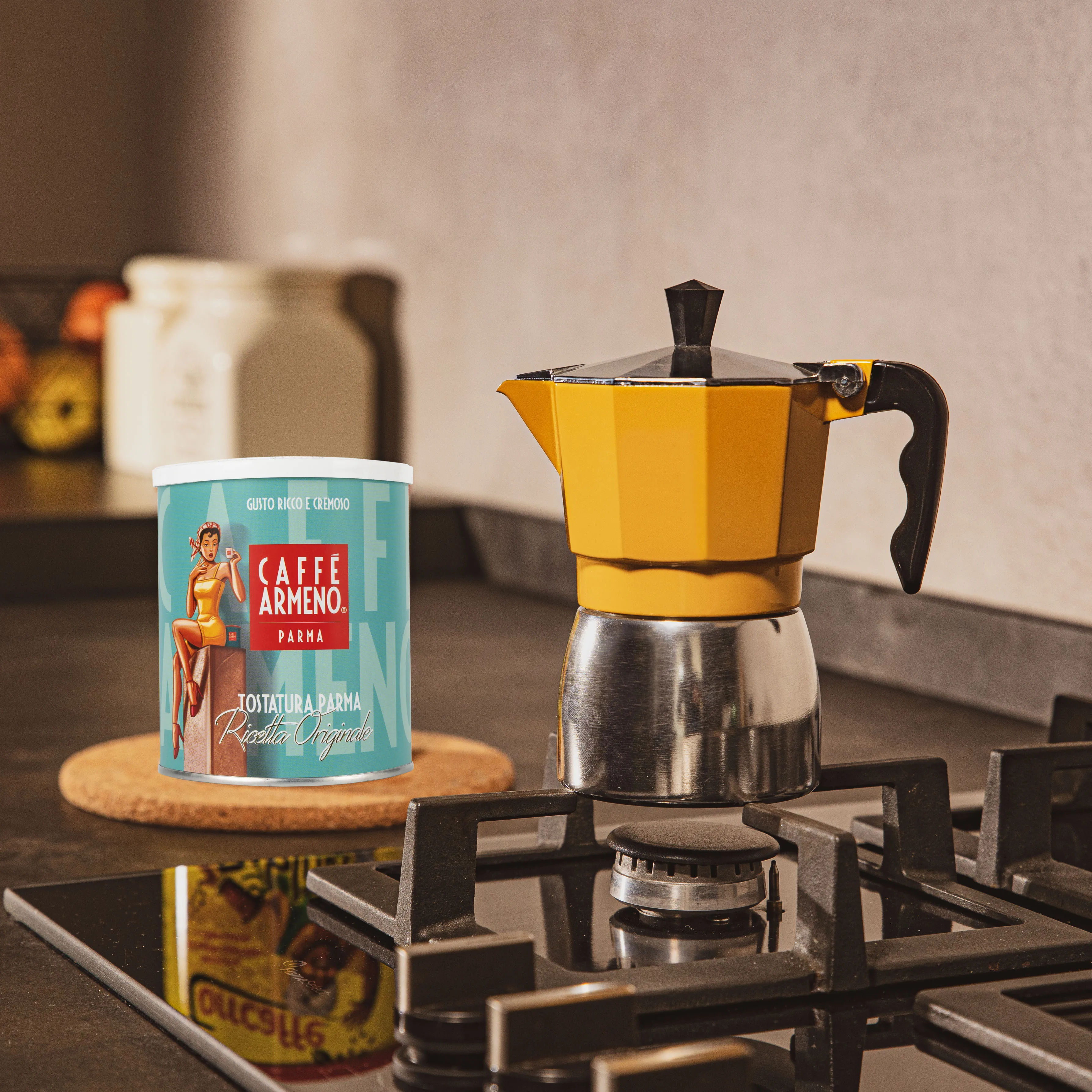 Armeno Caffe Srl Brand Grinded Coffee 70% Robusta and 30% Arabica Blend Italian Roast Ground Espresso Coffee