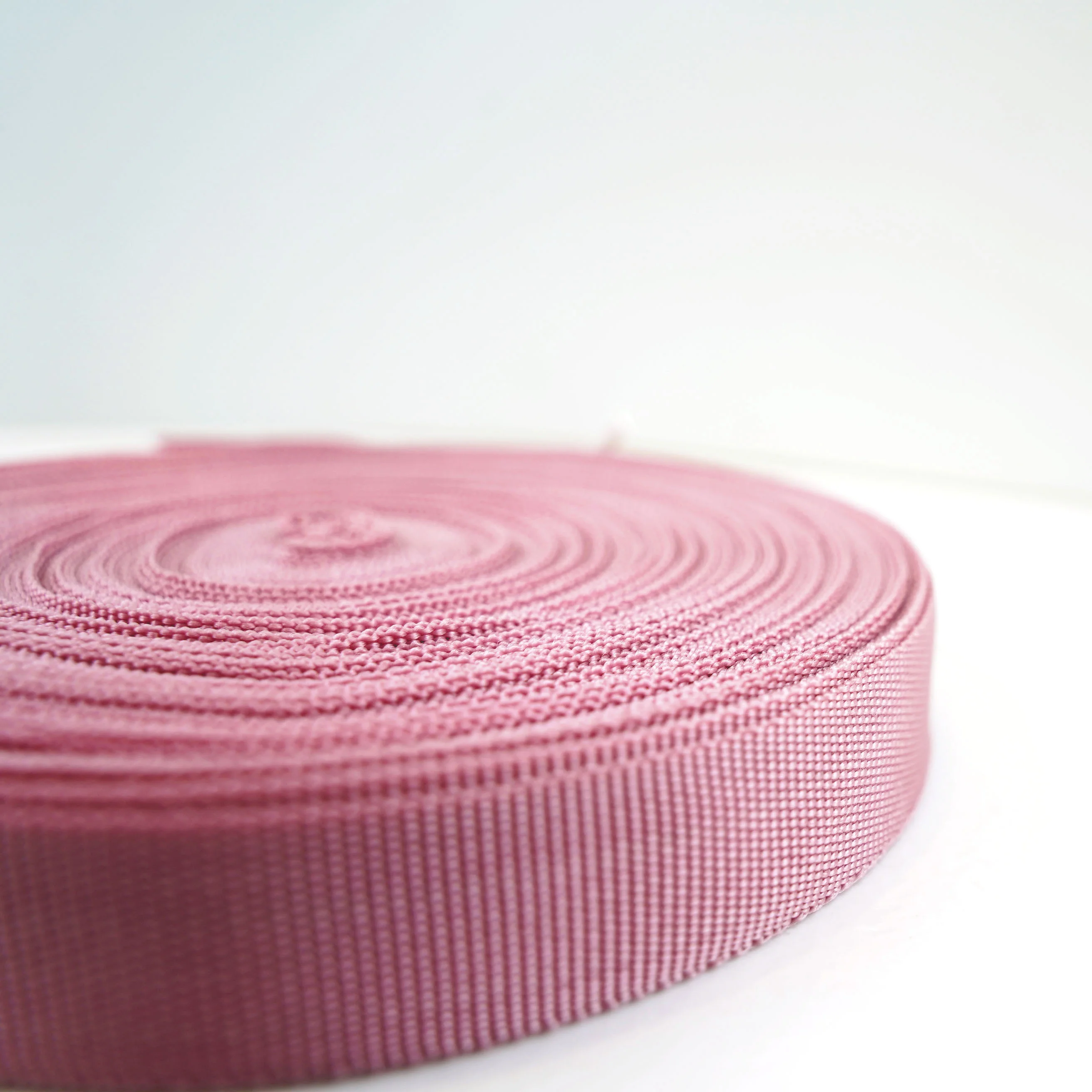 hot sale thin Plain weave Webbing pink belt for Garment accessories