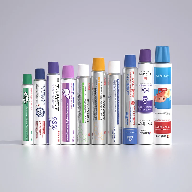 Cosmetic Aluminum Squeeze Tubes 30g-120g Empty Collapsible Tubes for Eye Cream and Lipstick Offset Printing Metal Material