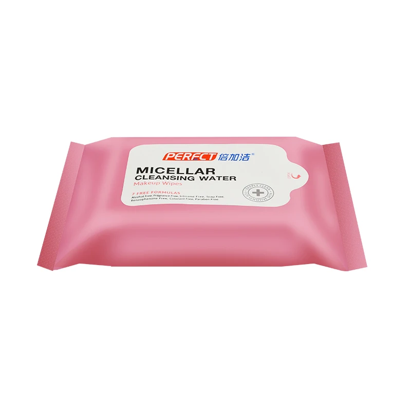 PERFCT Micellar Deep Cleaning Alcohol Free Face Makeup Remover Wipes Private Label Adult Flushable High Quality Wet Wipe