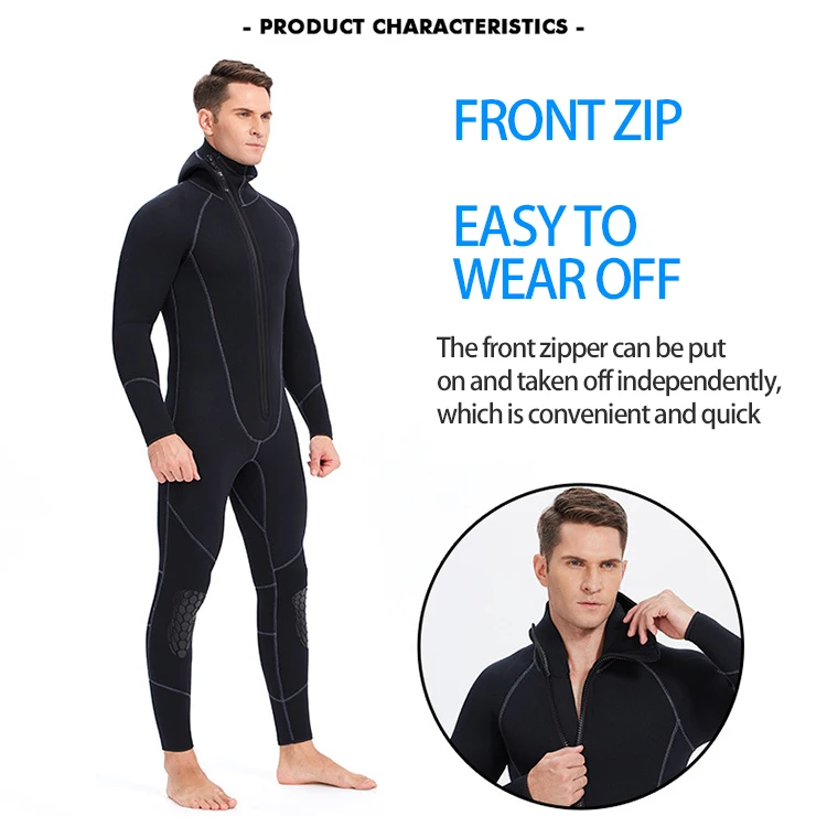 Мужской черный купальник для дайвинга с длинным рукавом, пользовательский купальник для серфинга и дайвинга, плиссированный купальник