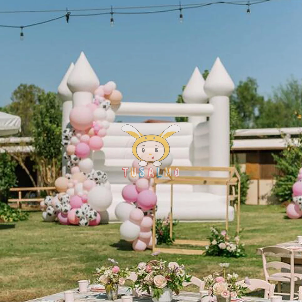 Tusalmo party Commercial Bouncers Jumping Castles Slide Inflatable Castle Bounce House Kids Inflatable Slide