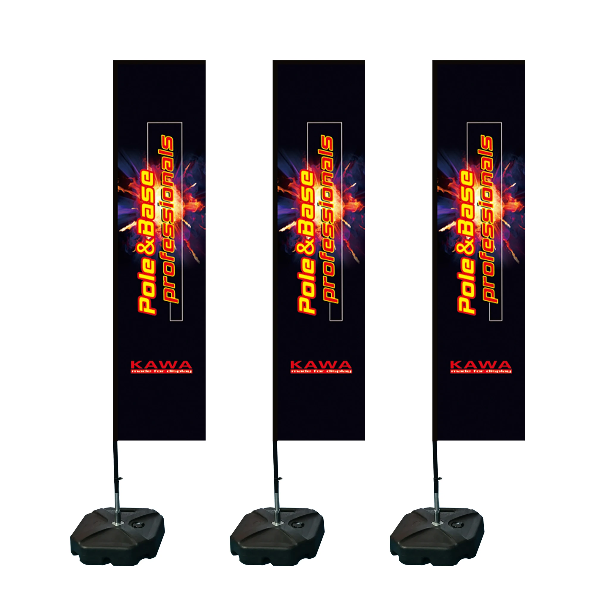 Flexible fiberglass flagpoles for teardrop feather square Promotional Advertising Outdoor Beachflag Flag