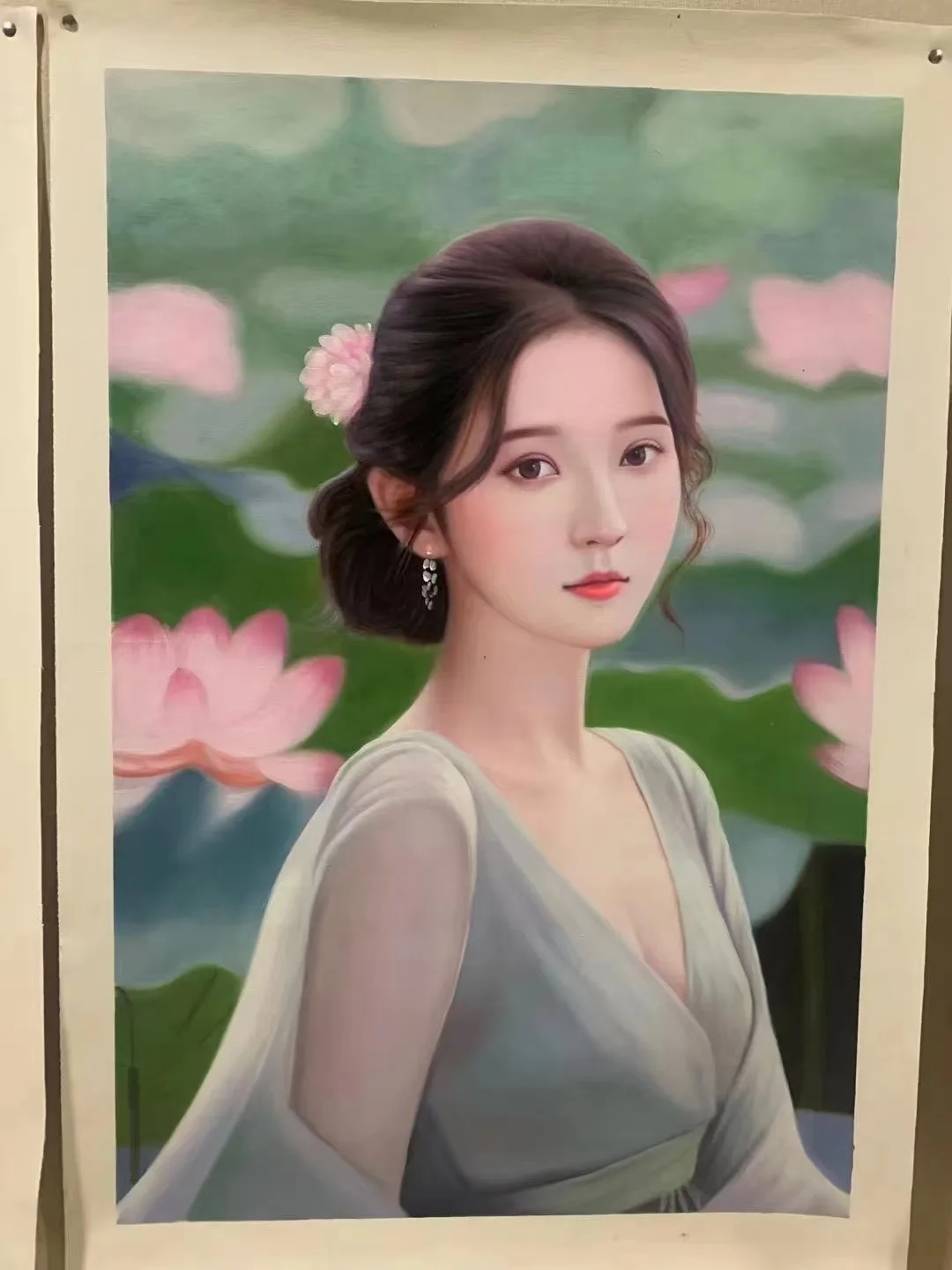 Wall Art Picture Abstract Canvas Oil Painting Modern Custom Gold Abstract Portrait Oil Painting On Canvas