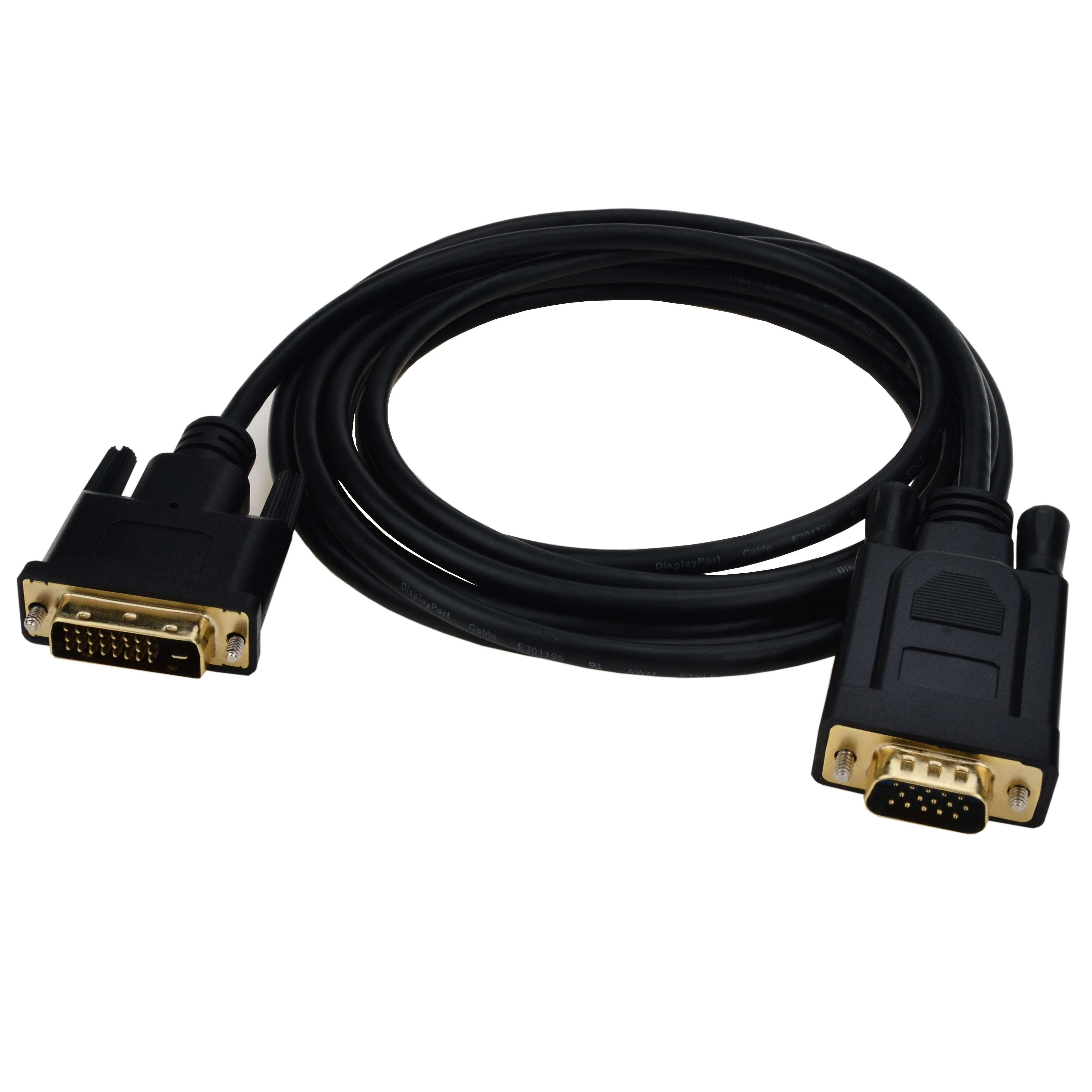 
1080P 15 pin male to male cable dvi to vga cable converter without audio 