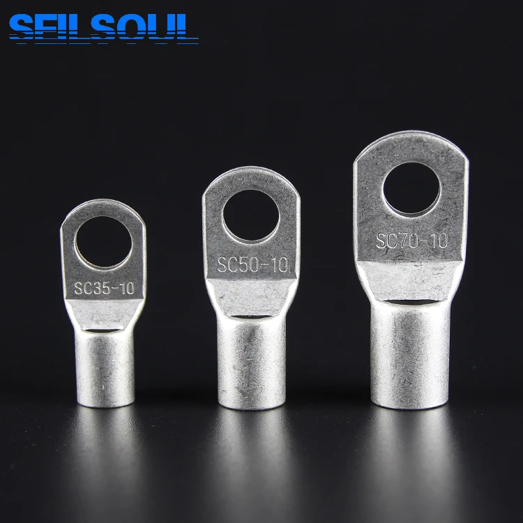 Copper Tube SC Automotive Terminals Non-Insulated Cable Lug Connectors Terminals