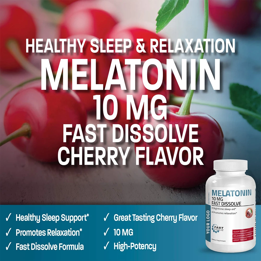 OEM/ODM Melatonin 5 mg & 10 mg Chewable Tablets Dietary Sleep Support Supplement for Adults Vitamin & Sleep Enhancement