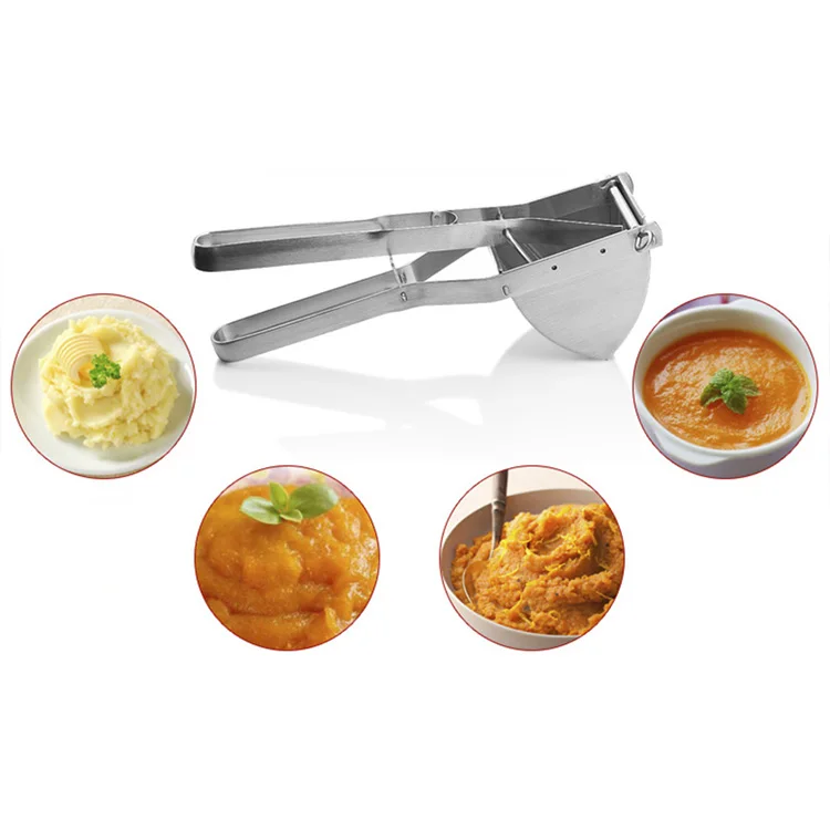 Stainless Steel Heavy Duty Squeezer Lemon Lime Citrus Squeezer and Vegetables Potato Masher Ricer