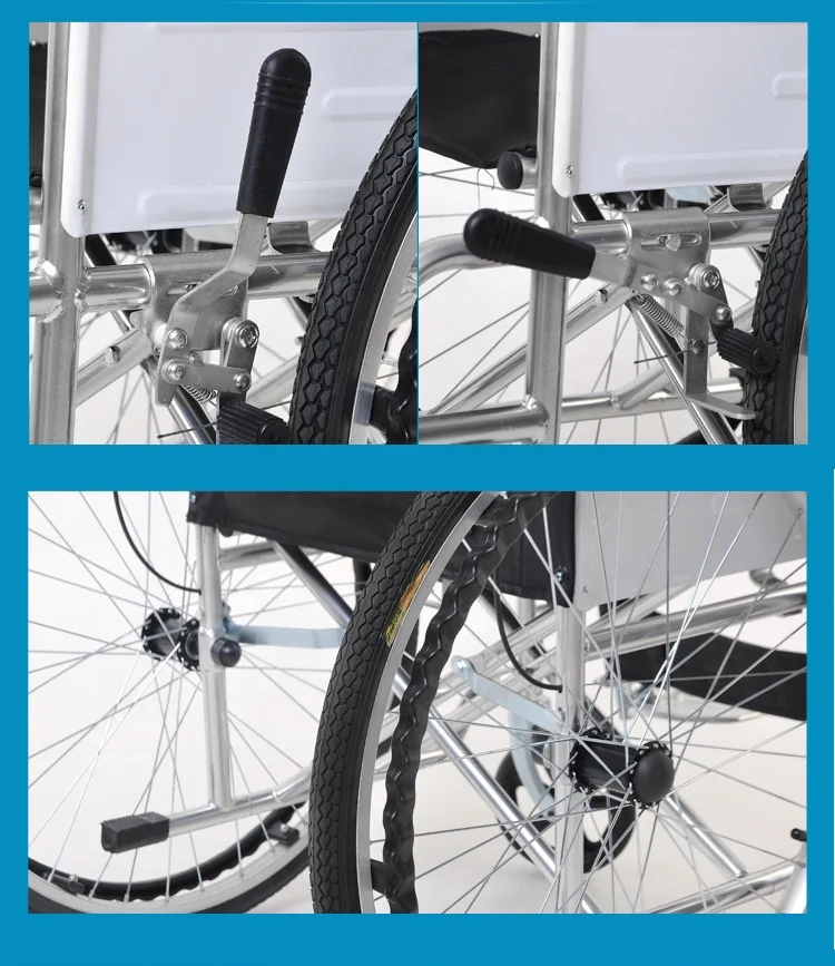 New Arrival Light Weight Folding Portable Steel Wheelchair Easy To Transport Wheelchair For Adult Kids