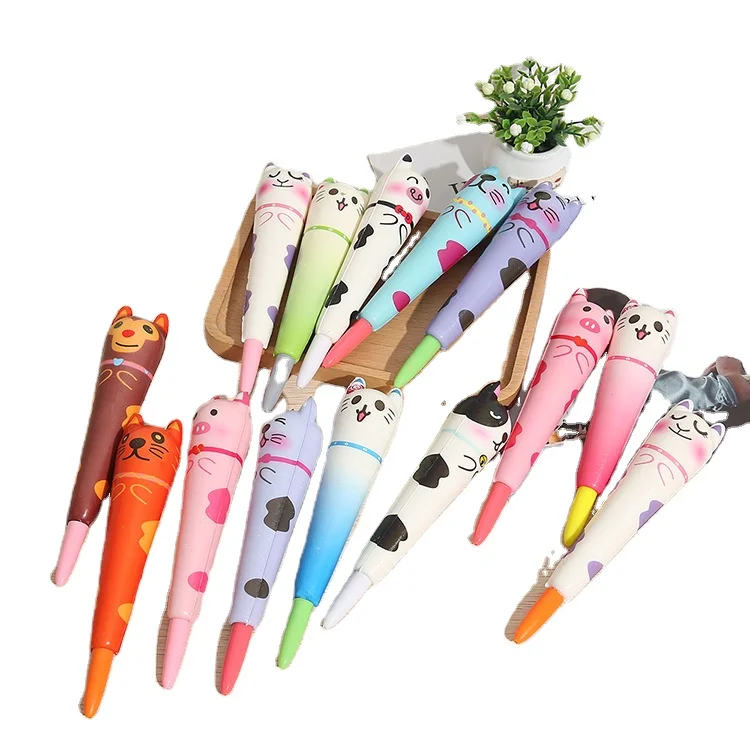 Fidget Stress Relief Toys Pen Students PU Squishies Soft Slow Rising Scented Kawaii Pencil Topper Squishy Pen