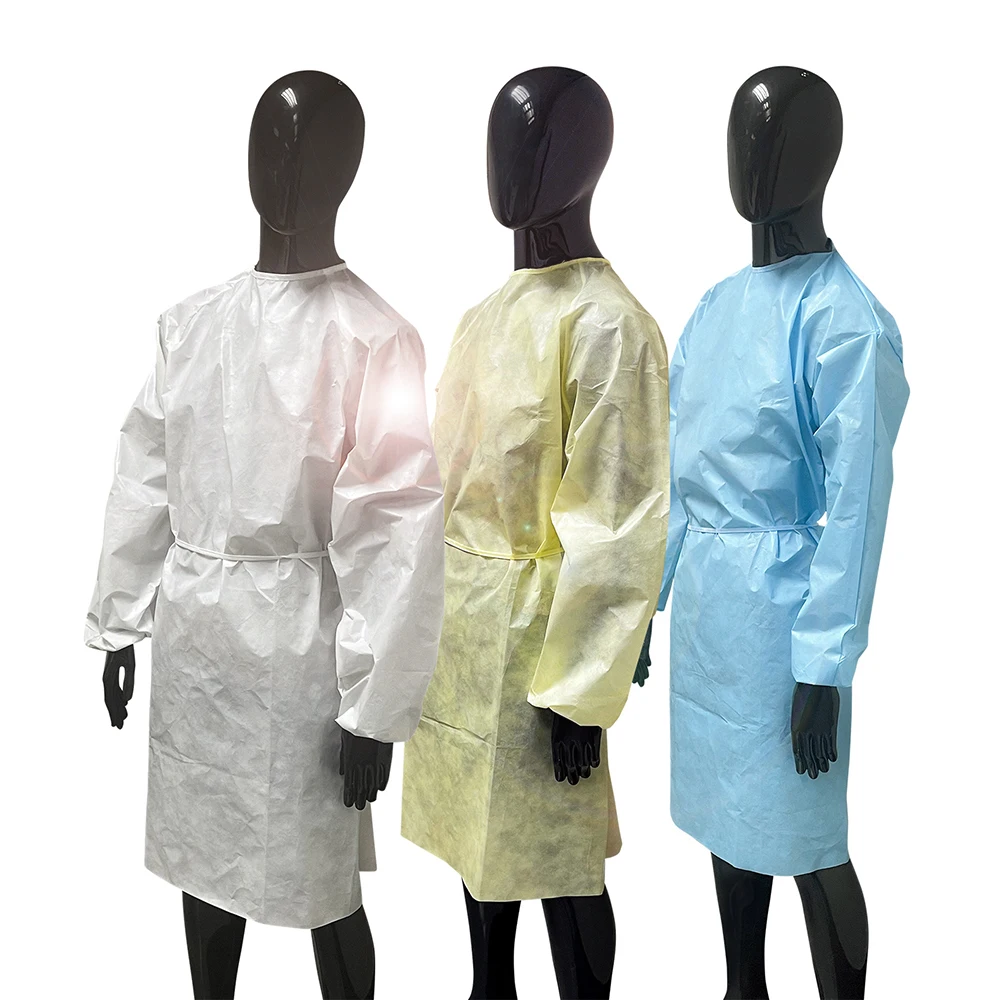 China Supplier Wholesale Non Woven Disposable Clothing Blue Aami Level 1 Gown For Adult
