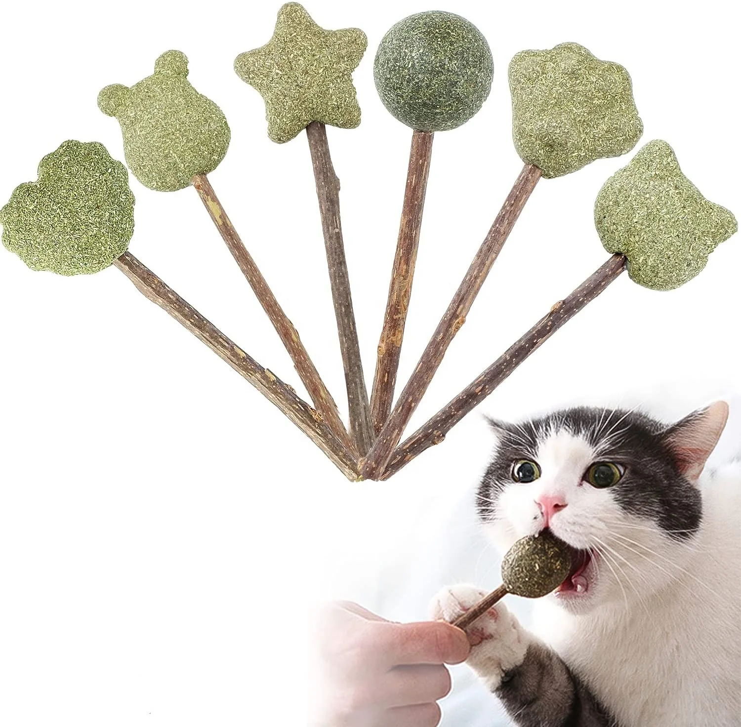 Factory Wholesale Catnip Edible Balls Natural Lollipop Interactive Toy Licking Cat Toy