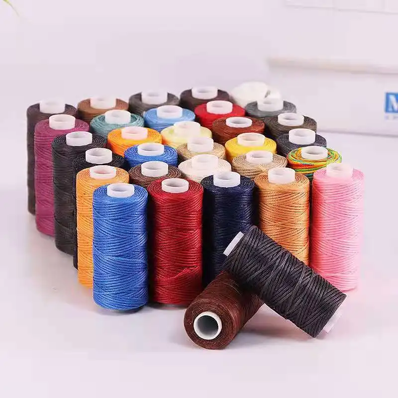 High Quality Durable 240 Meters 1mm 150D Leather Waxed Cord for DIY Handicraft Tool Hand Stitching sewing thread