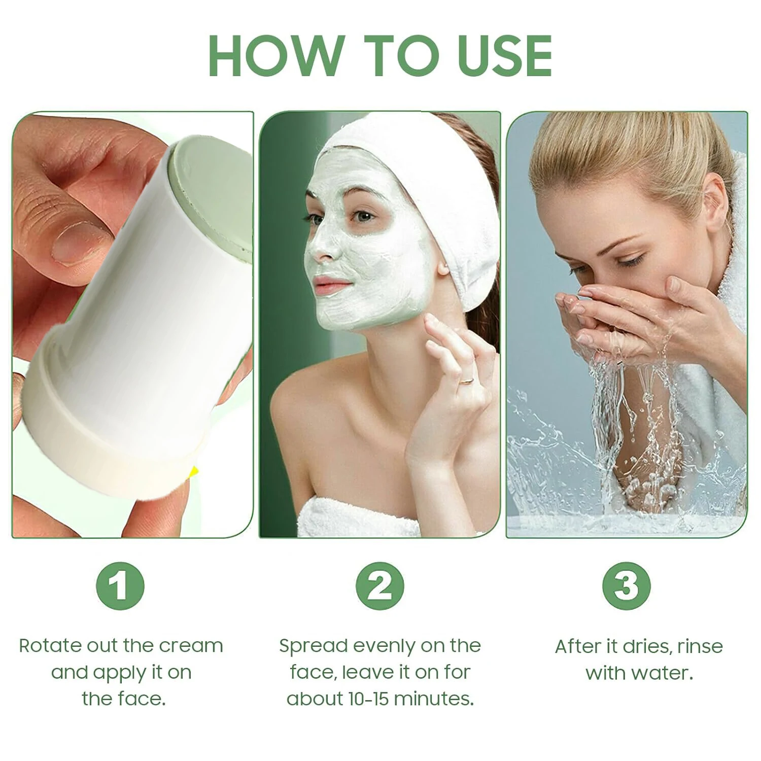 Blackhead Remover Cream Deep Cleansing Pore Brightening Purifying Rose Clay Mud Mask Bamboo Charcoal Green Tea Clean Mask Stick
