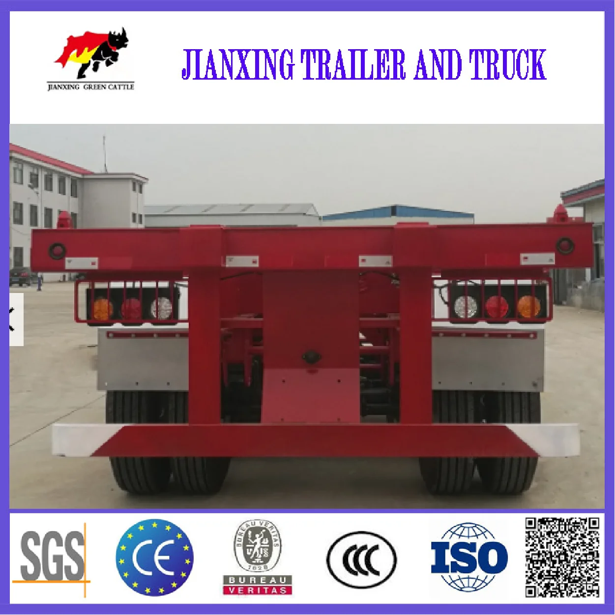 new Factory Price 3 Axles 40FT port skeleton semi trailer/40/53 ft expandable container skeleton trailers