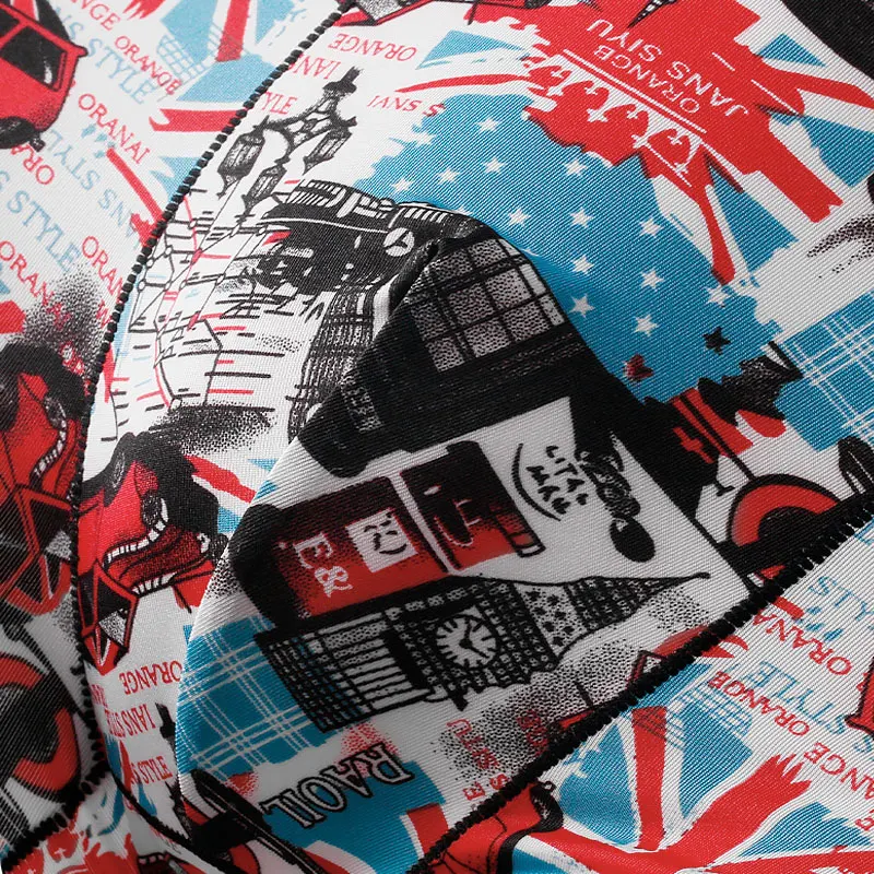 Недорогие дышащие мужские боксеры из полиэстера, сексуальное мужское нижнее белье с принтом, мужское нижнее белье из ледяного шелка