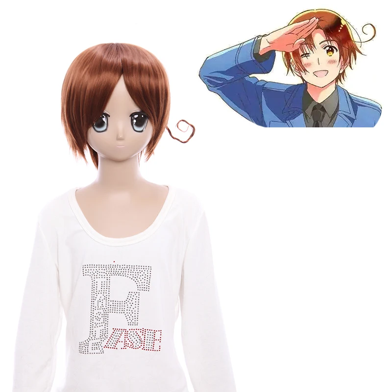 New product high quality wig in stock Axis Powers Hetalia Italy cosplay anime wig